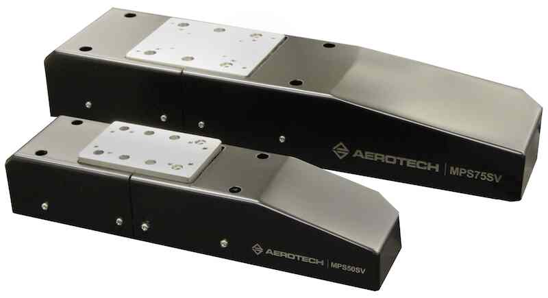 Aerotech's MPS-SV series lift stages are offered in two sizes, the MPS50SV and MPS75SV, and feature a DC servomotor as well precision-ground ball screws for accurate geometric performance. Courtesy: Aerotech