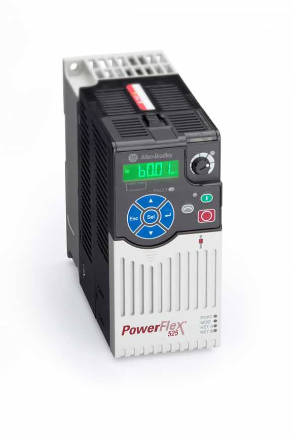 Motion Control - Drives: The compact Allen-Bradley PowerFlex 525 ac drive helps machine builders and end users simplify equipment design and operation, and speed installation and configuration. This is a Control Engineering 2014 Engineers’ Choice finalist
