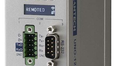 Advantech’s UNO-1251G is a DIN-rail mountable IoT gateway industrial computer that features built in CANbus and is designed for networking intelligent I/O devices such as sensors and actuators. Courtesy: Advantech