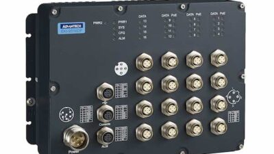 Advantech’s EKI-9516/9512 EN50155-certified Ethernet switches are designed to be resistant to shock and vibration, which ensures stable connection and communication. Courtesy: Advantech