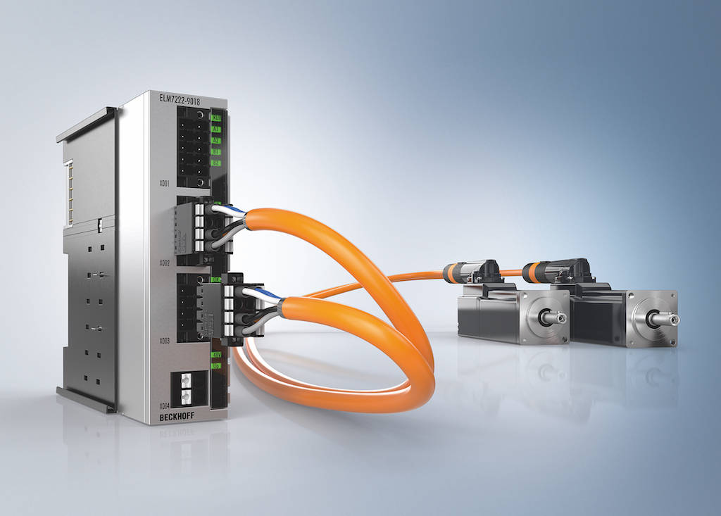 Figure 2: Beckhoff launched the ELM72xx EtherCAT Terminals to provide fully functional servo drives in robust metal housings that deliver an output current (Irms) of up to 16 A at 48 V DC for the power supply. Courtesy: Beckhoff Automation