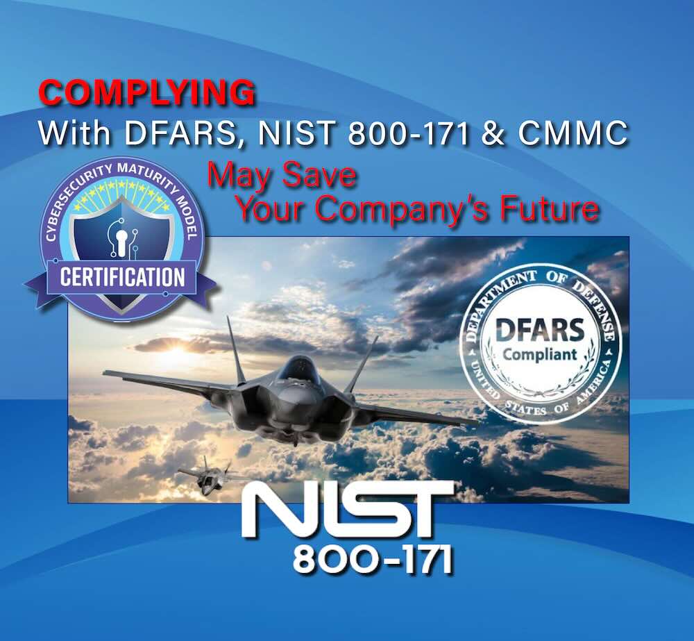 Figure 1: CMMC certification and NIST SP 800-171 compliance are crucial to current and future DoD-related opportunities. Compliance is required for companies in the DoD supply chain. Courtesy: Bluestreak Consulting.