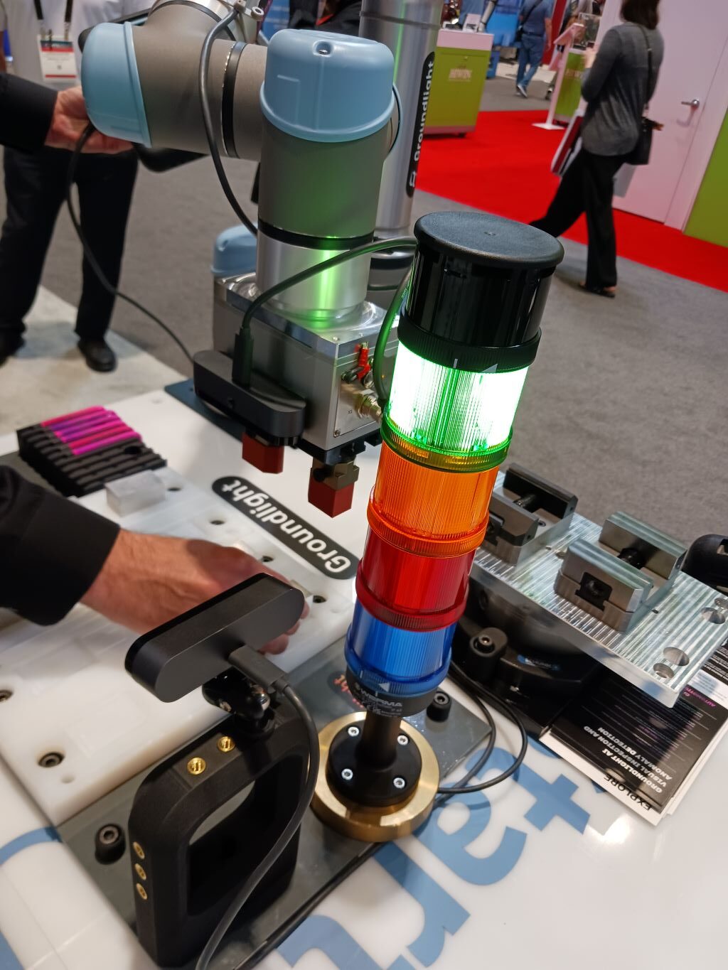 Groundlight AI, a visual inspection and anomaly detection uses artificial intelligence, as seen at the UR IMTS 2024 booth. Courtesy: Mark T. Hoske, WTWH Media