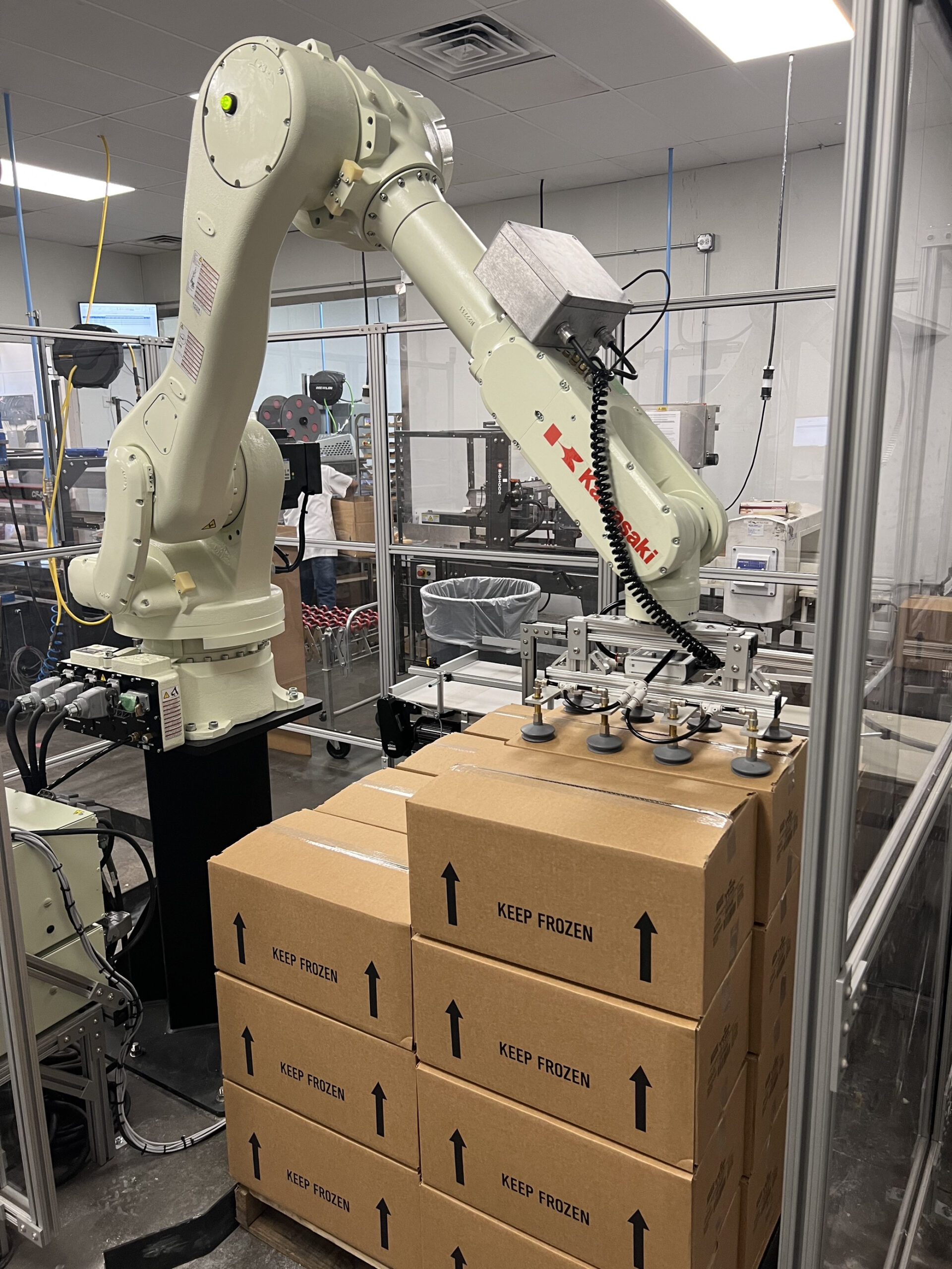Figure 4: Robotic palletizing systems are one way to help manufacturers increase production speed and accuracy. Courtesy: SCADAware